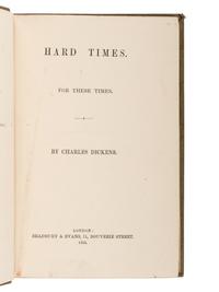 DICKENS, Charles (1812-1870), editor. Hard Times. For These Times . London: Bradbury & Evans, 1854.