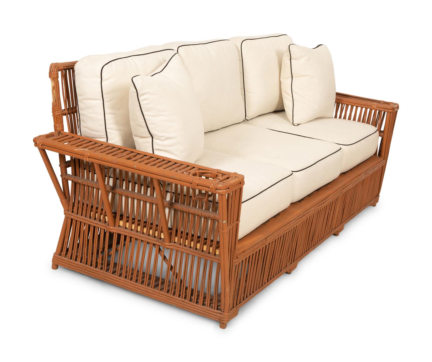A Presidents Stick Rattan Nantucket Seating Suite