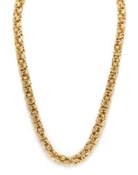 An 18 Karat Yellow Gold Byzantine Chain Demi Parure, 51.90 dwts.