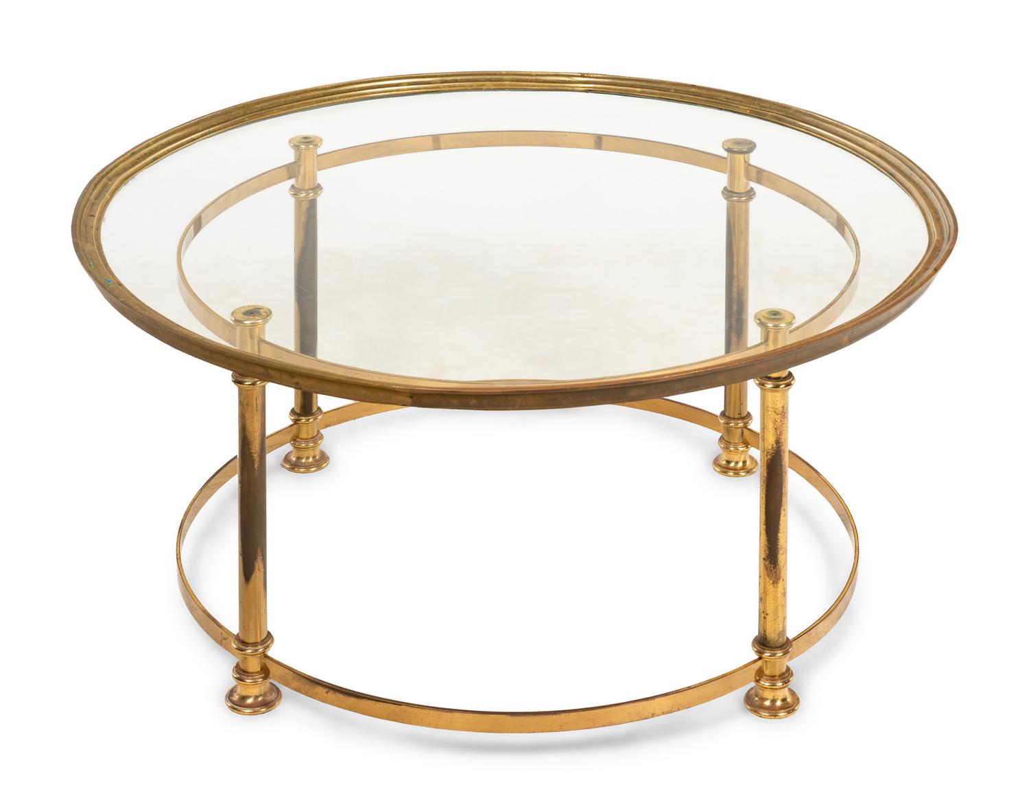 A Contemporary Brass Low Table