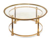 A Contemporary Brass Low Table