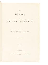 [NATURAL HISTORY]. GOULD, John (1804-1881). The Birds of Great Britain . London: Taylor and Francis, [1862-] 1873.