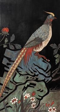 A Chinese Export Lacquer Six-Panel Floor Screen — 20TH CENTURY