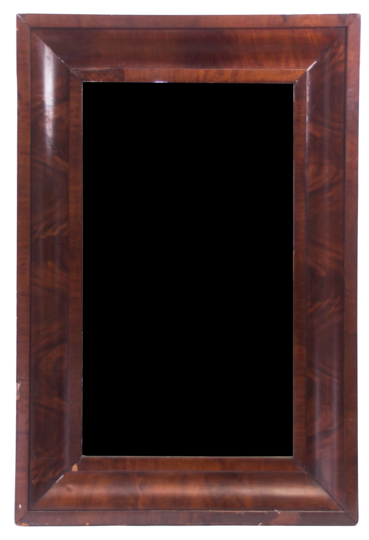 An American Empire Mahogany Mirror Height 36 3/4 x width 24 3/4 inches. — 19TH CENTURY
