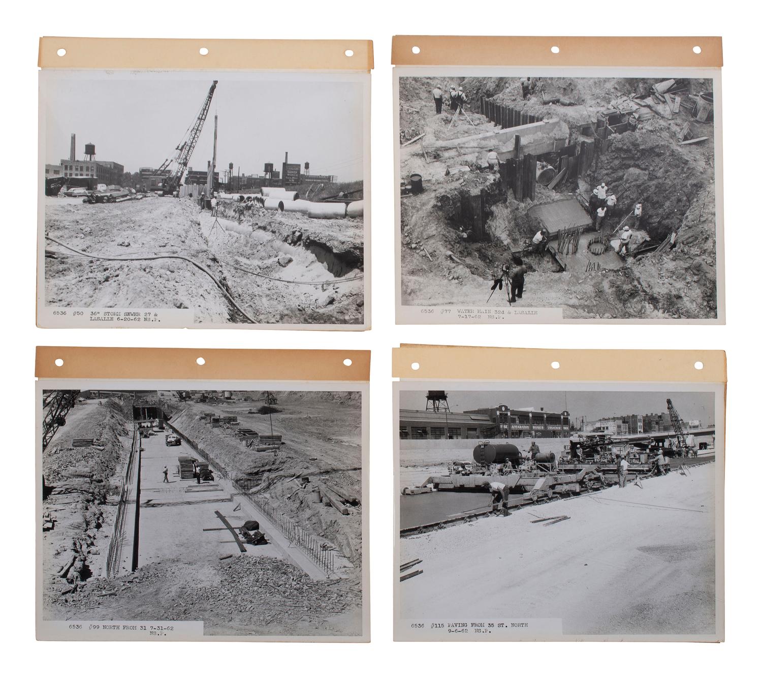 [SEGREGATION] -- [CHICAGO]. A group of over 300 images documenting the construction of the Dan Ryan Expressway and destruction of the Bronzeville neighborhood, ca 1961-1962.