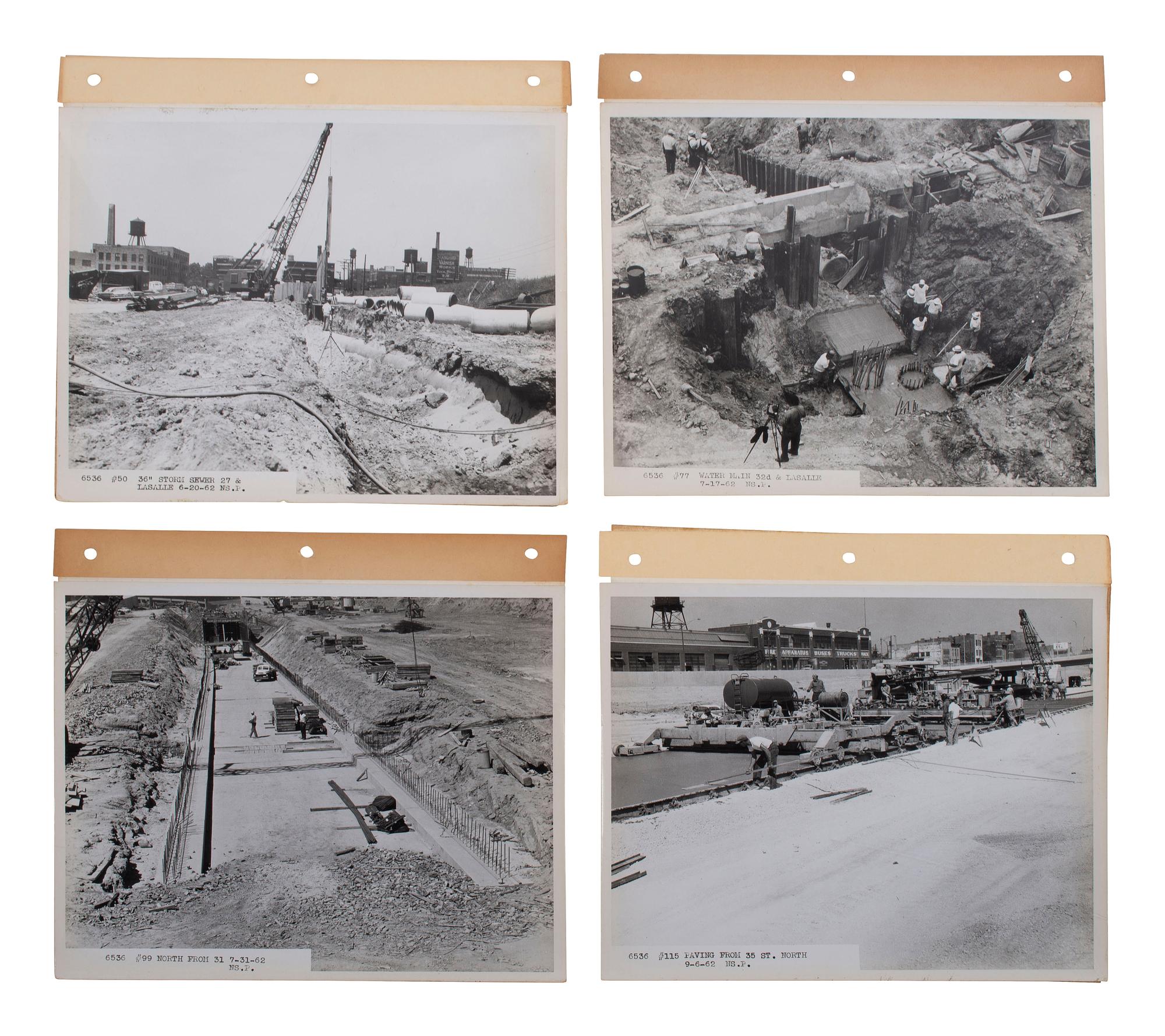 [SEGREGATION] -- [CHICAGO]. A group of over 300 images documenting the construction of the Dan Ryan Expressway and destruction of the Bronzeville neighborhood, ca 1961-1962.
