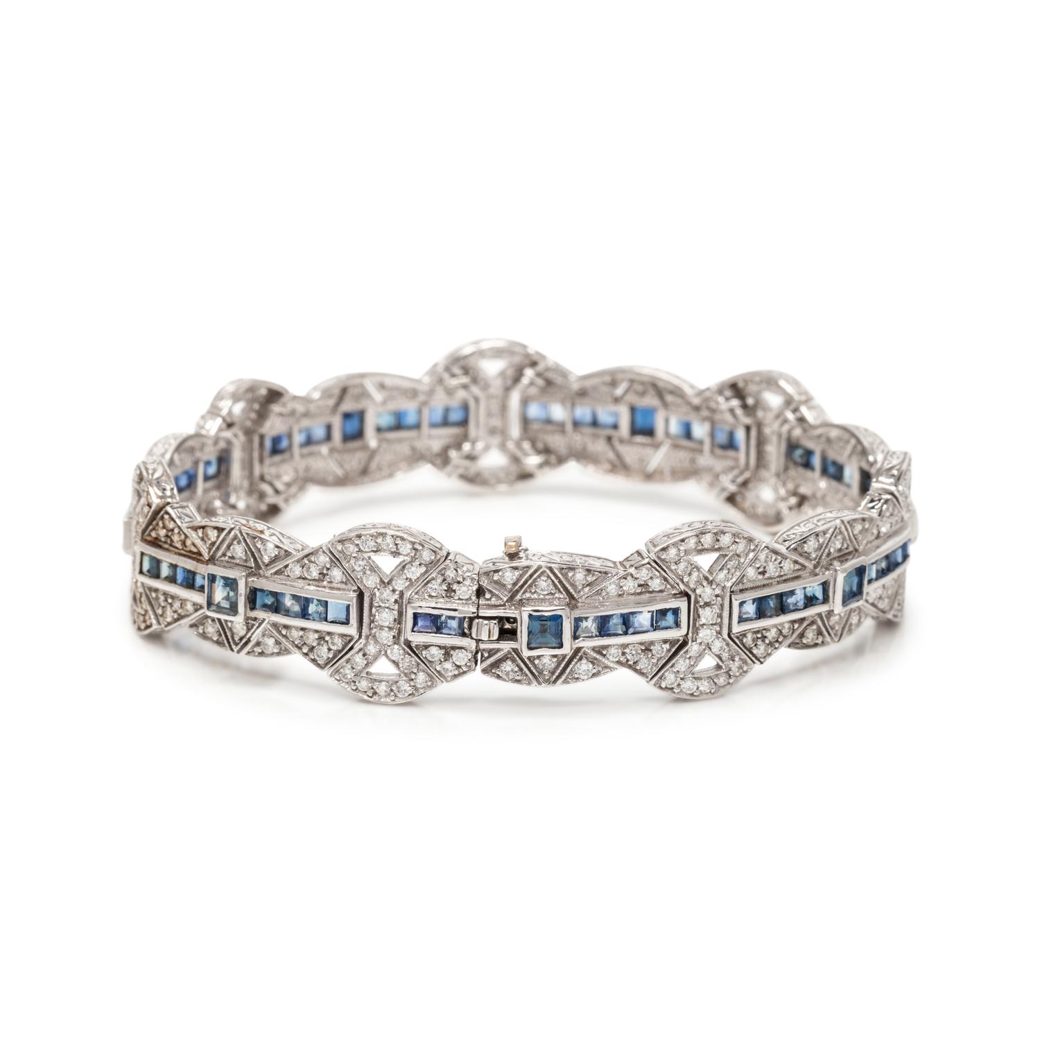 DIAMOND AND SAPPHIRE BRACELET