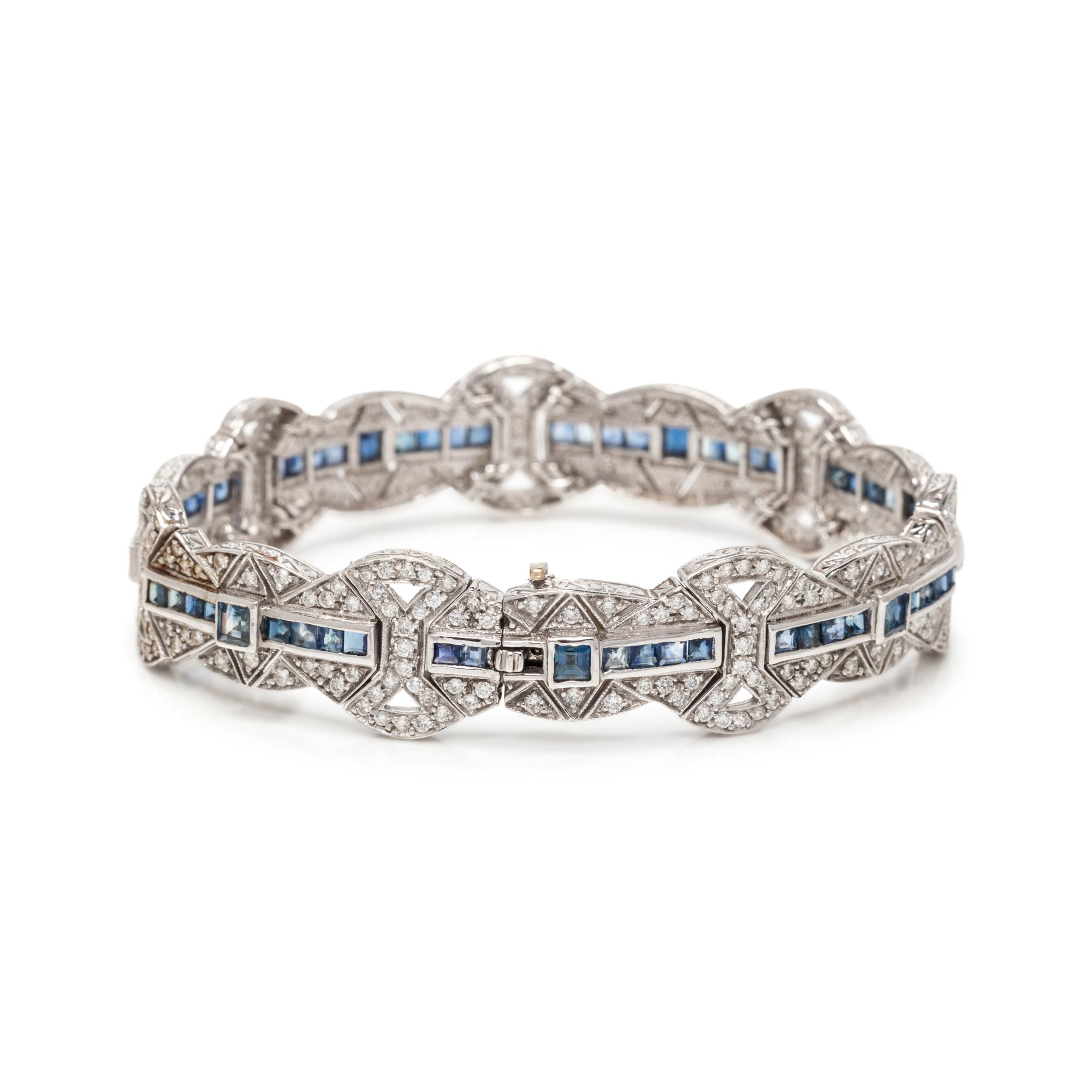 DIAMOND AND SAPPHIRE BRACELET
