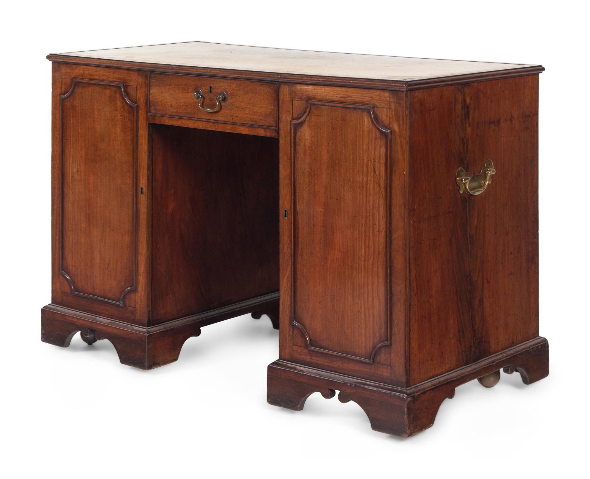 A George III Style Mahogany Pedestal Desk