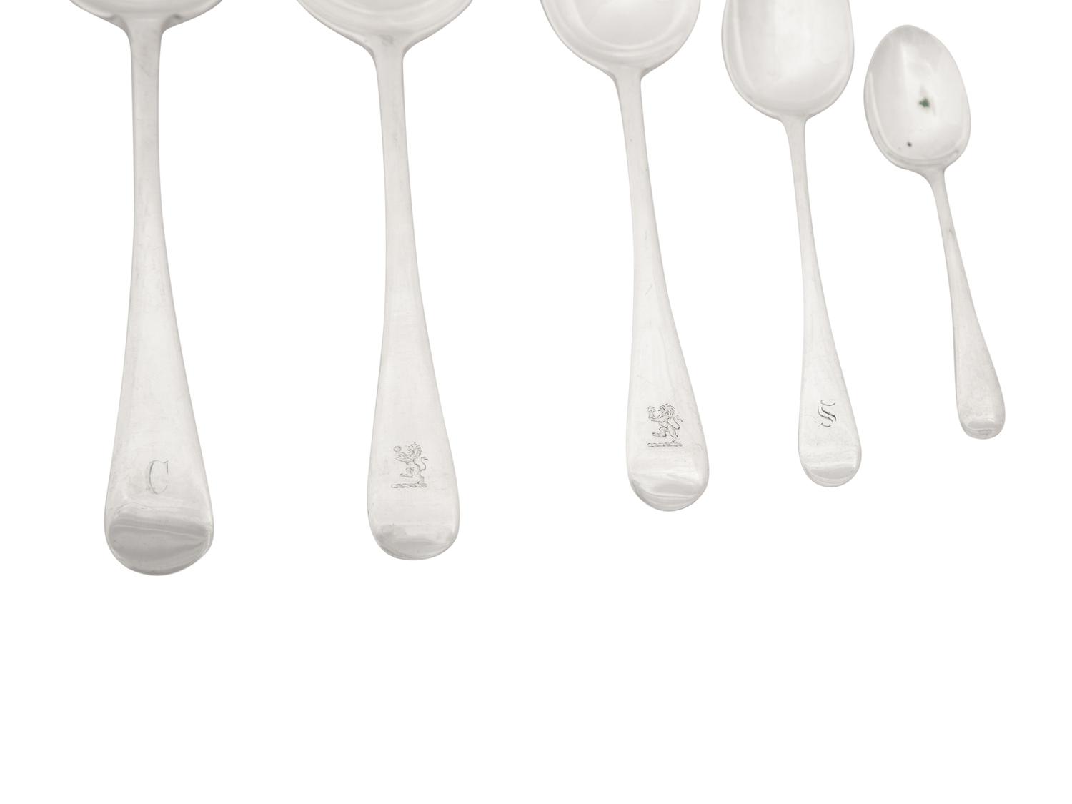 An English Silver Flatware Service Retailed by Tiffany and Co.