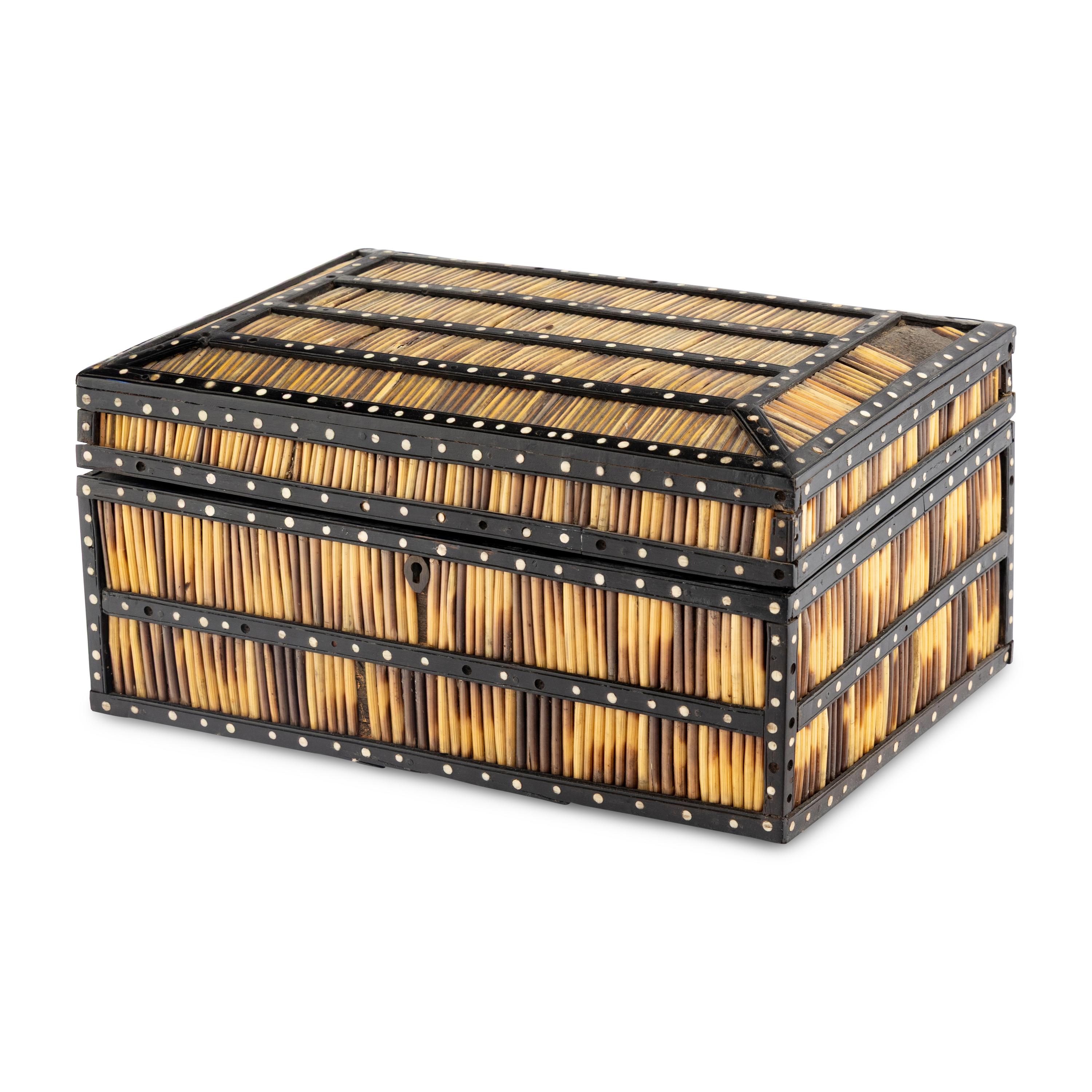 An Anglo-Indian Quillwork Table Casket