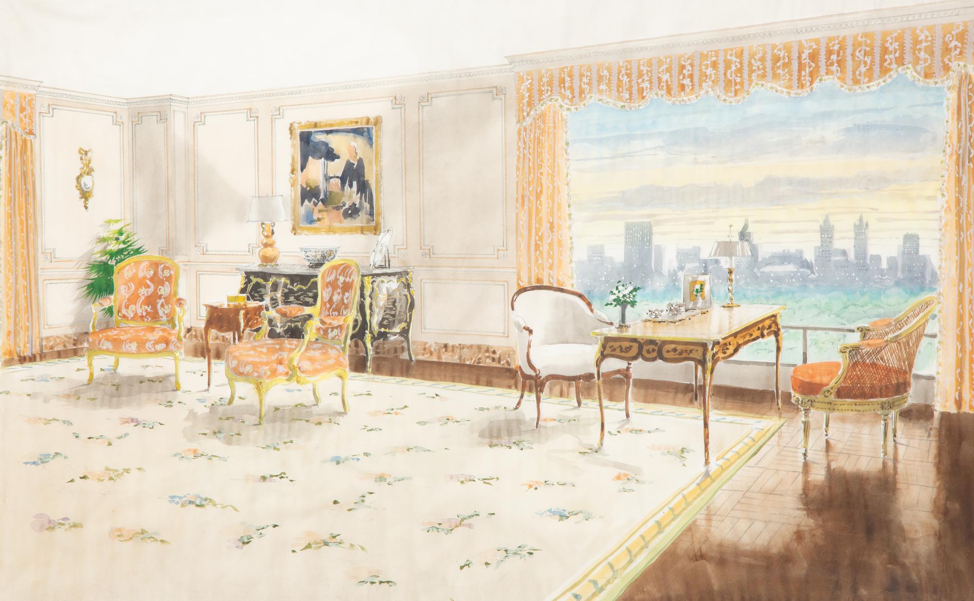 Residence of M/M Henry Ford II Studies (a group of three works)