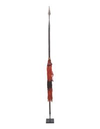Two Naga Wood and Metal Spears