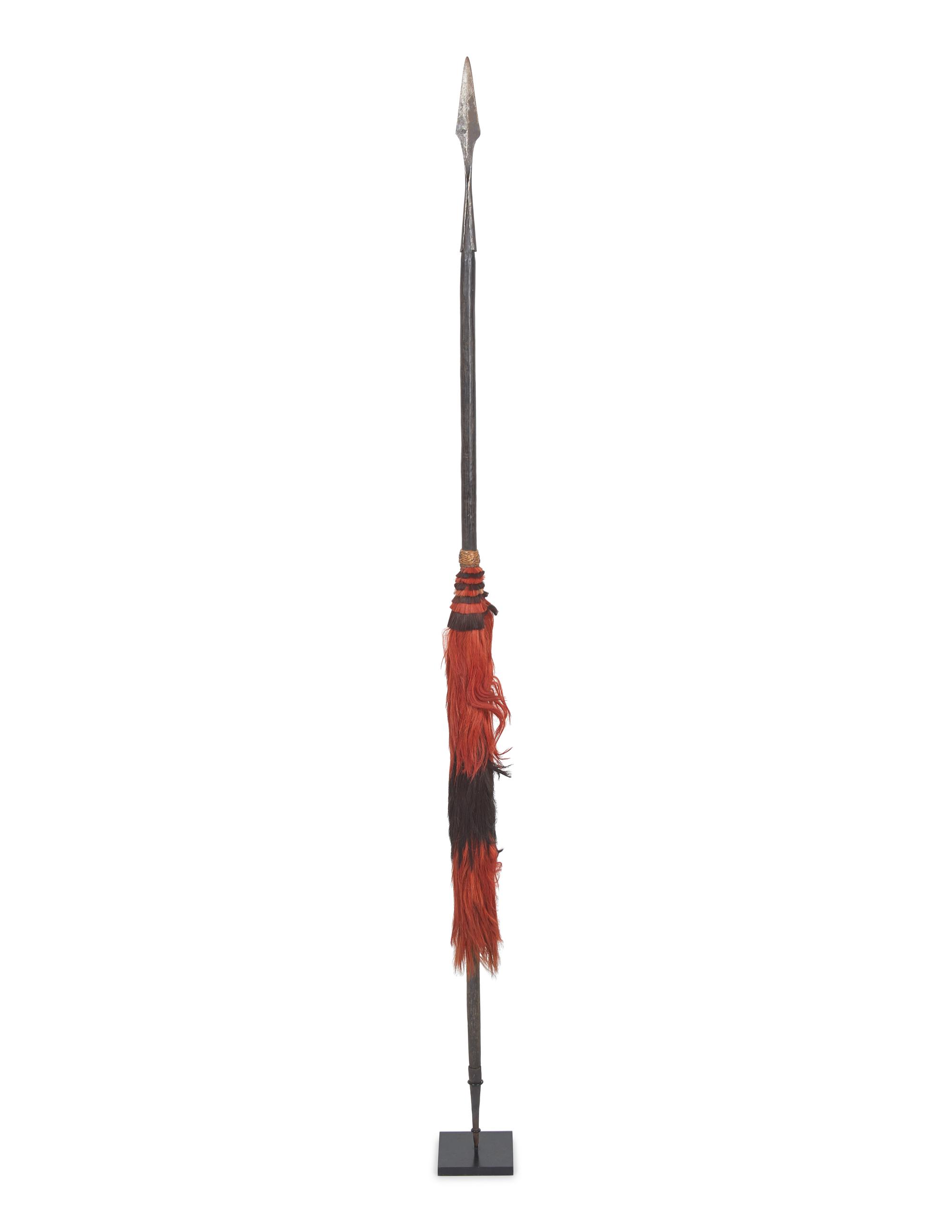 Two Naga Wood and Metal Spears