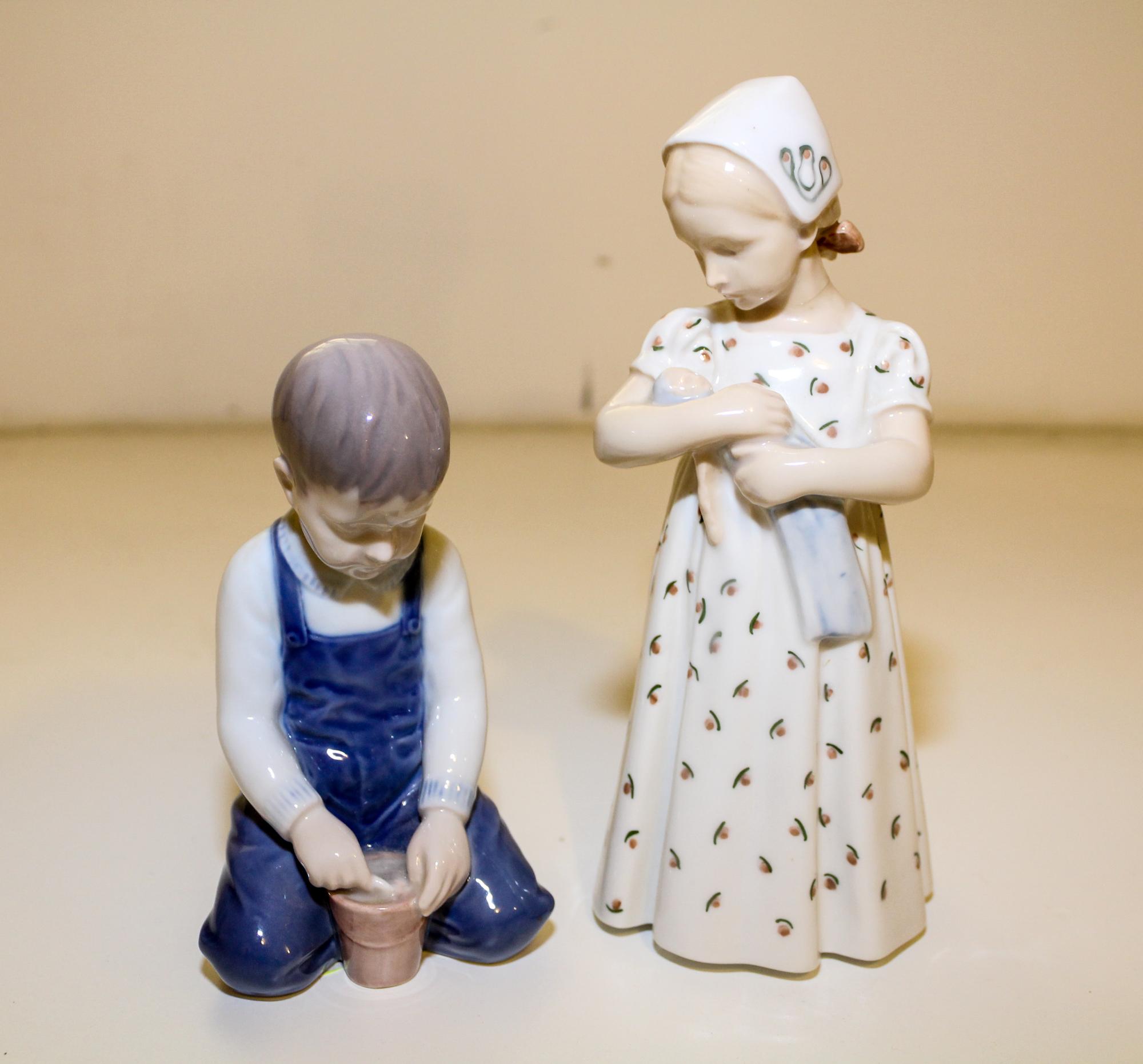 Two Bing and Grondahl Porcelain Figures Height of taller 7 1/2 inches. — 20TH CENTURY