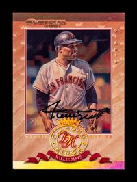 An Uncommon 2001 Donruss Diamond Kings Willie Mays Certified Signed Autograph Baseball Card,
