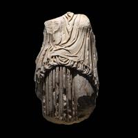 A Roman Marble Draped Caryatid