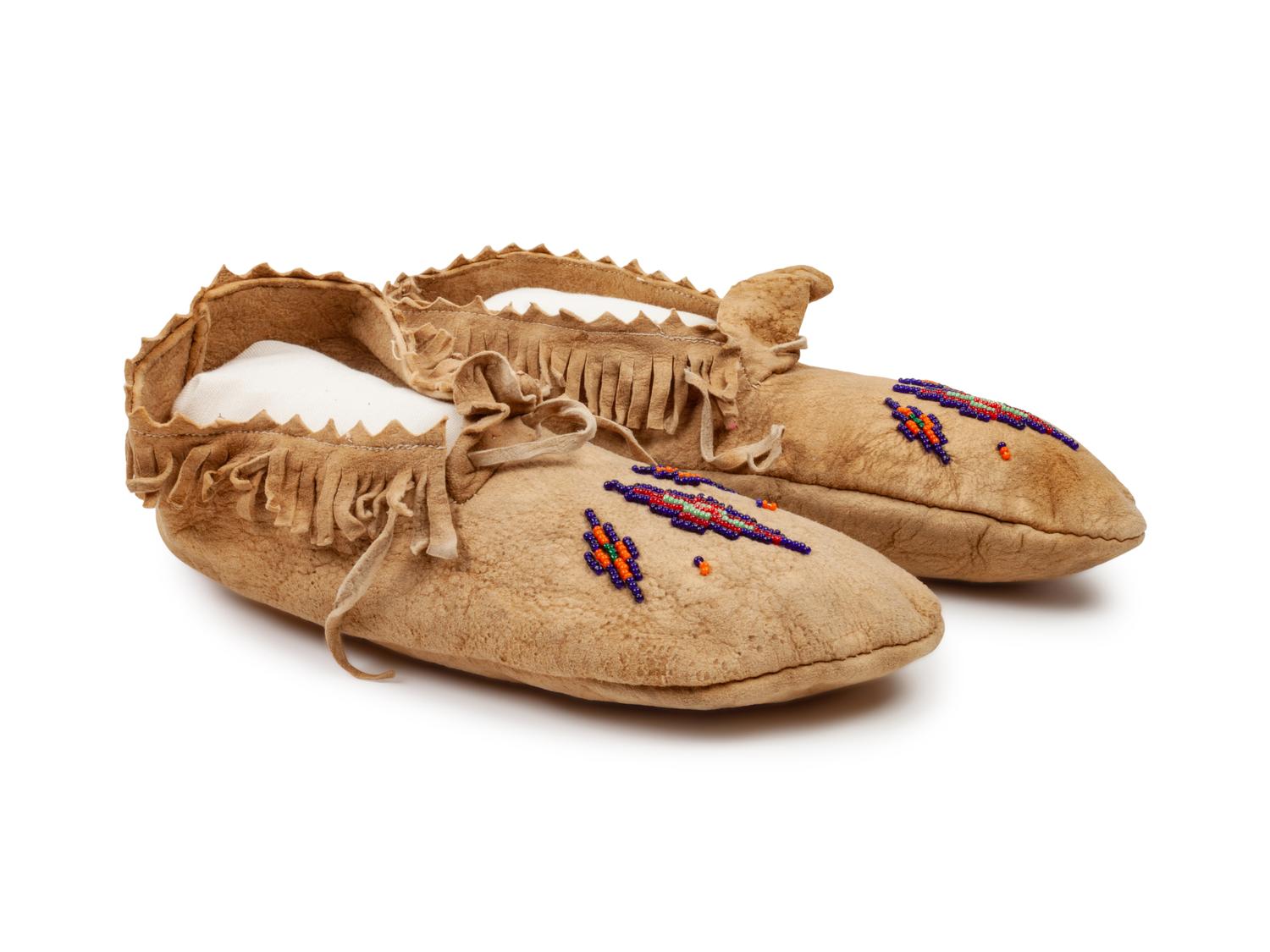 Plateau Beaded Hide Moccasins