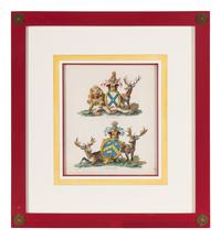 A Set of Ten English Engravings of Coats of Arms