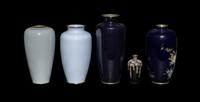 Five Japanese Cloisonné Enamel Vases