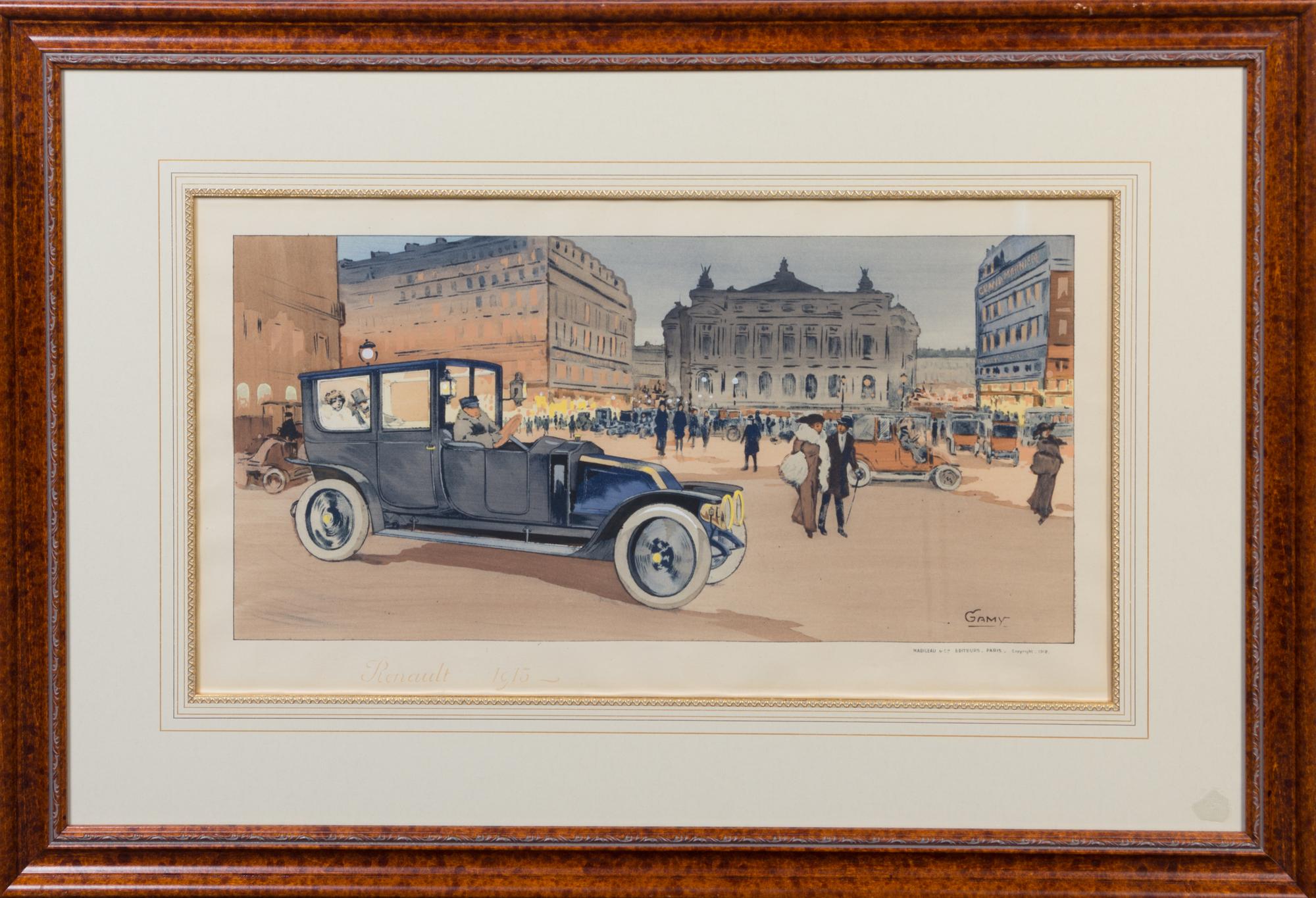 Gamy (Marguerite Montaut), (French, early 20th century), Renault, 1915 Tour de France Automobile, 1914 and Gd Prix de France, 1913