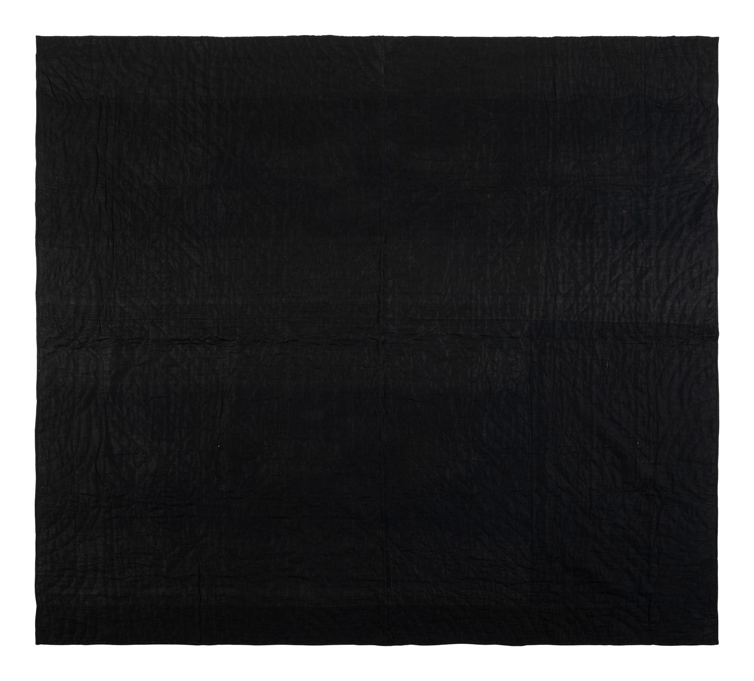 An Amish Wool 'Nine Square' Pattern Quilt