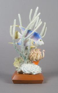 A Royal Worcester Blue Angel Fish, Height 12 inches.