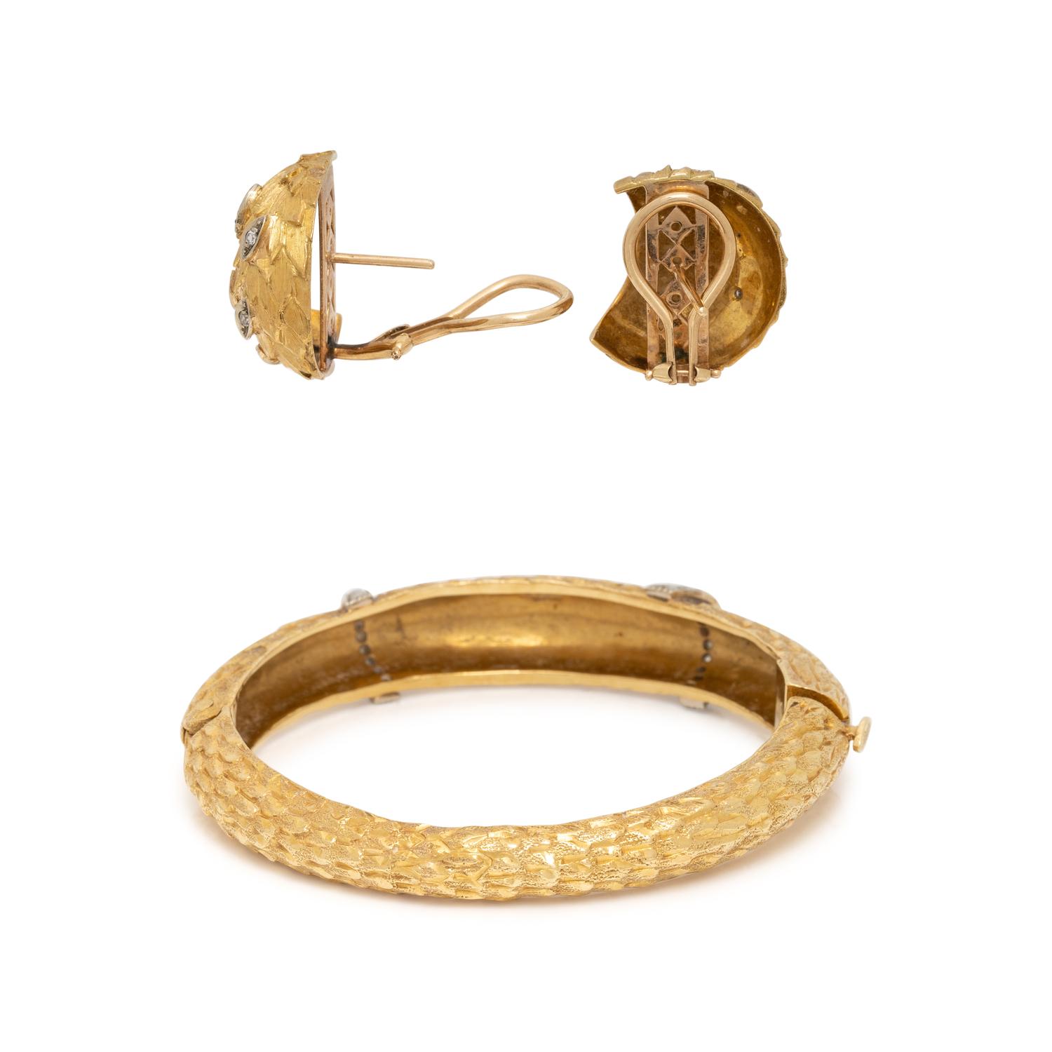 COLLECTION OF YELLOW GOLD AND DIAMOND JEWELRY