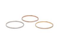 GOLD AND DIAMOND BANGLE BRACELET SET