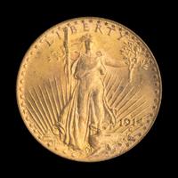 A United States 1914-S St. Gaudens $20 Gold Coin