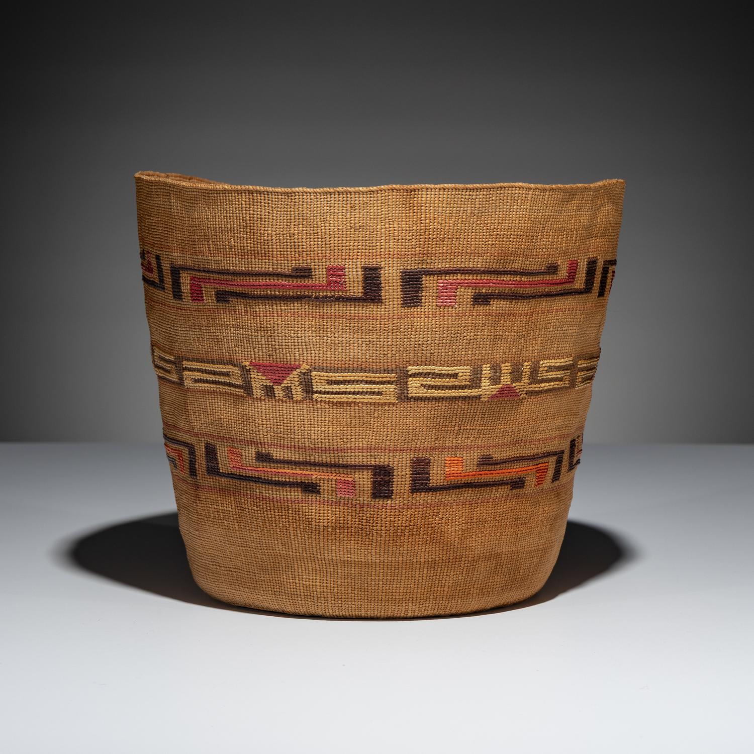 Tlingit Polychrome Berry Basket