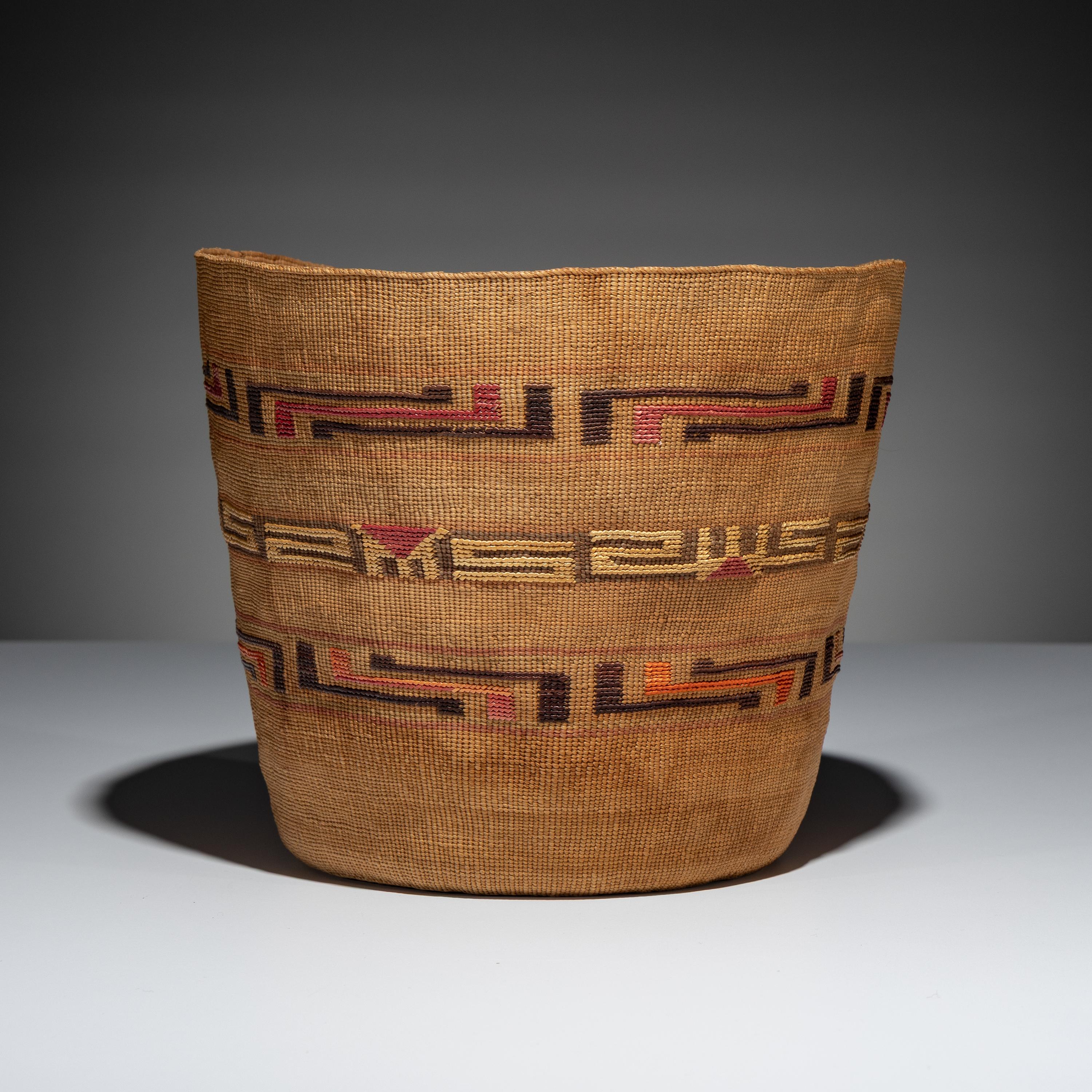 Tlingit Polychrome Berry Basket