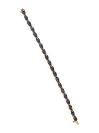 SAPPHIRE AND DIAMOND LINE BRACELET