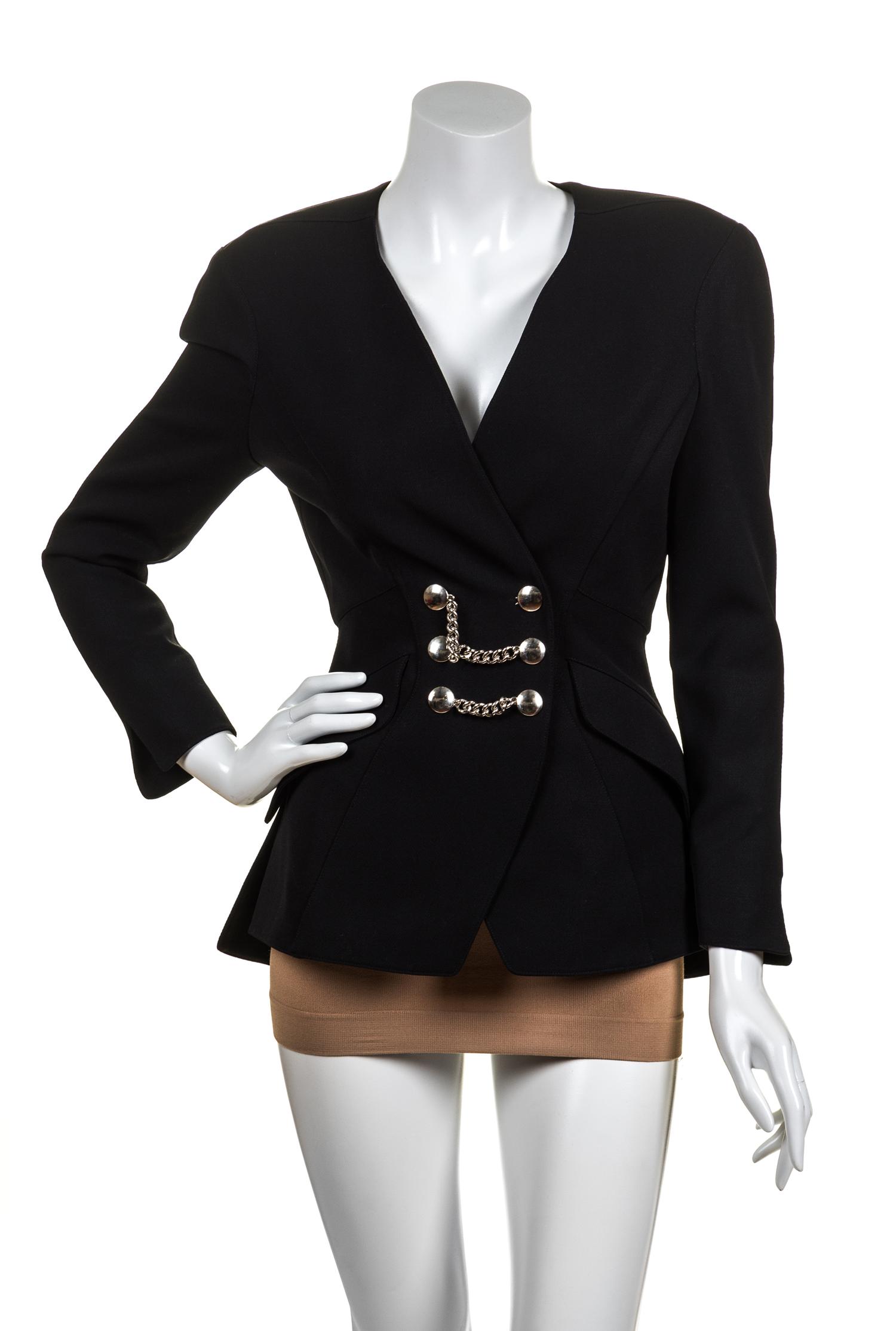 A Thierry Mugler Black Jacket, Size 36.
