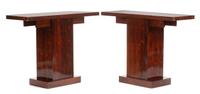 A Pair of Art Deco Style Console Tables Height 32 1/2 x width 43 x depth 15 inches.