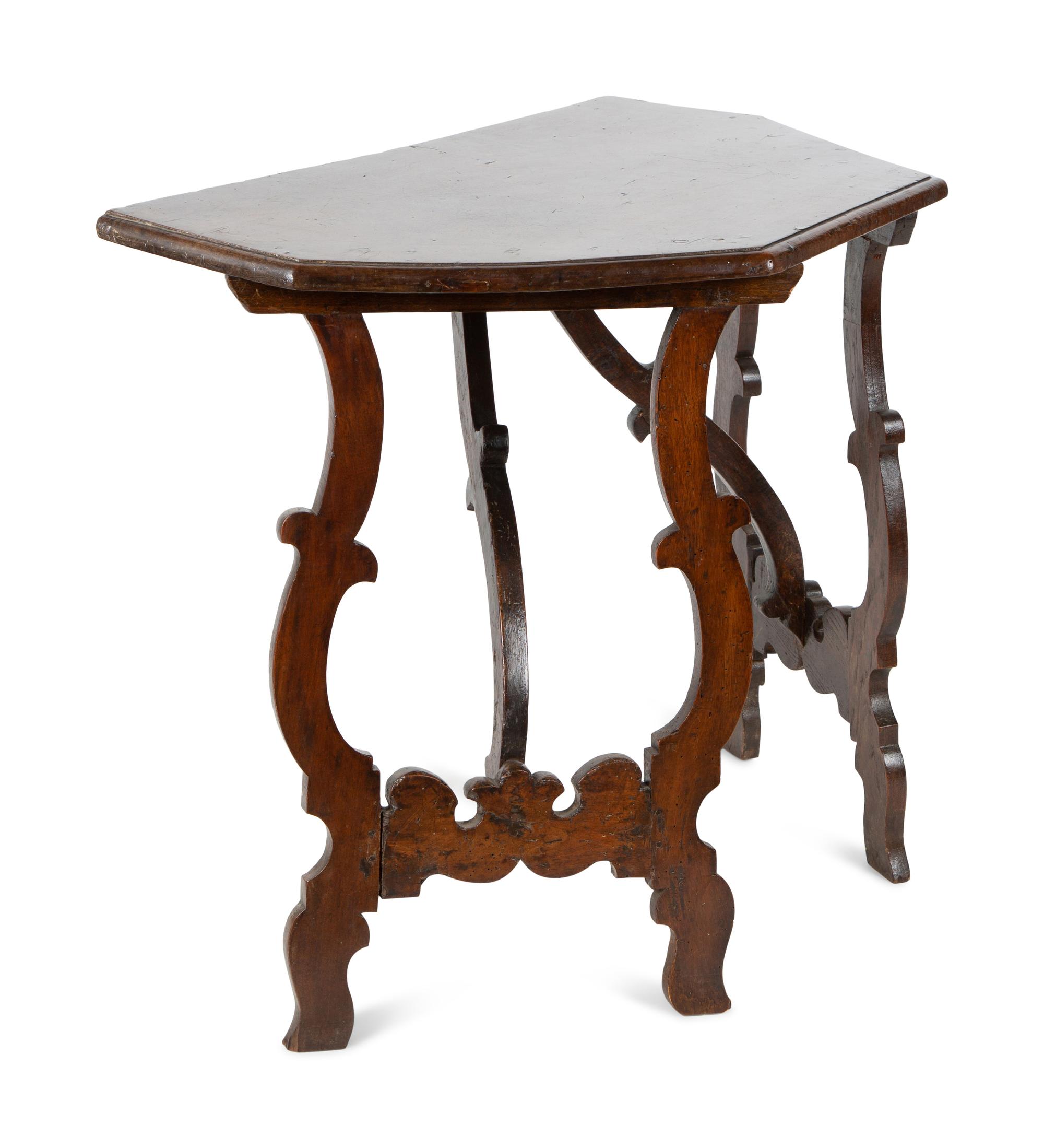 An Italian Baroque Oak Console Table