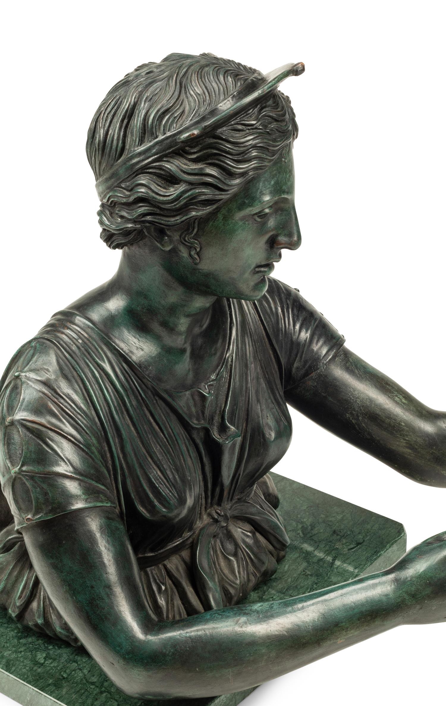 An Italian Patinated Bronze Model of the Pompeiian Diana
