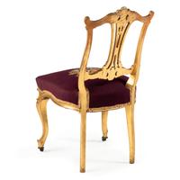 A French Louis XV Style Gilt Side Chair with Needlepoint Seat