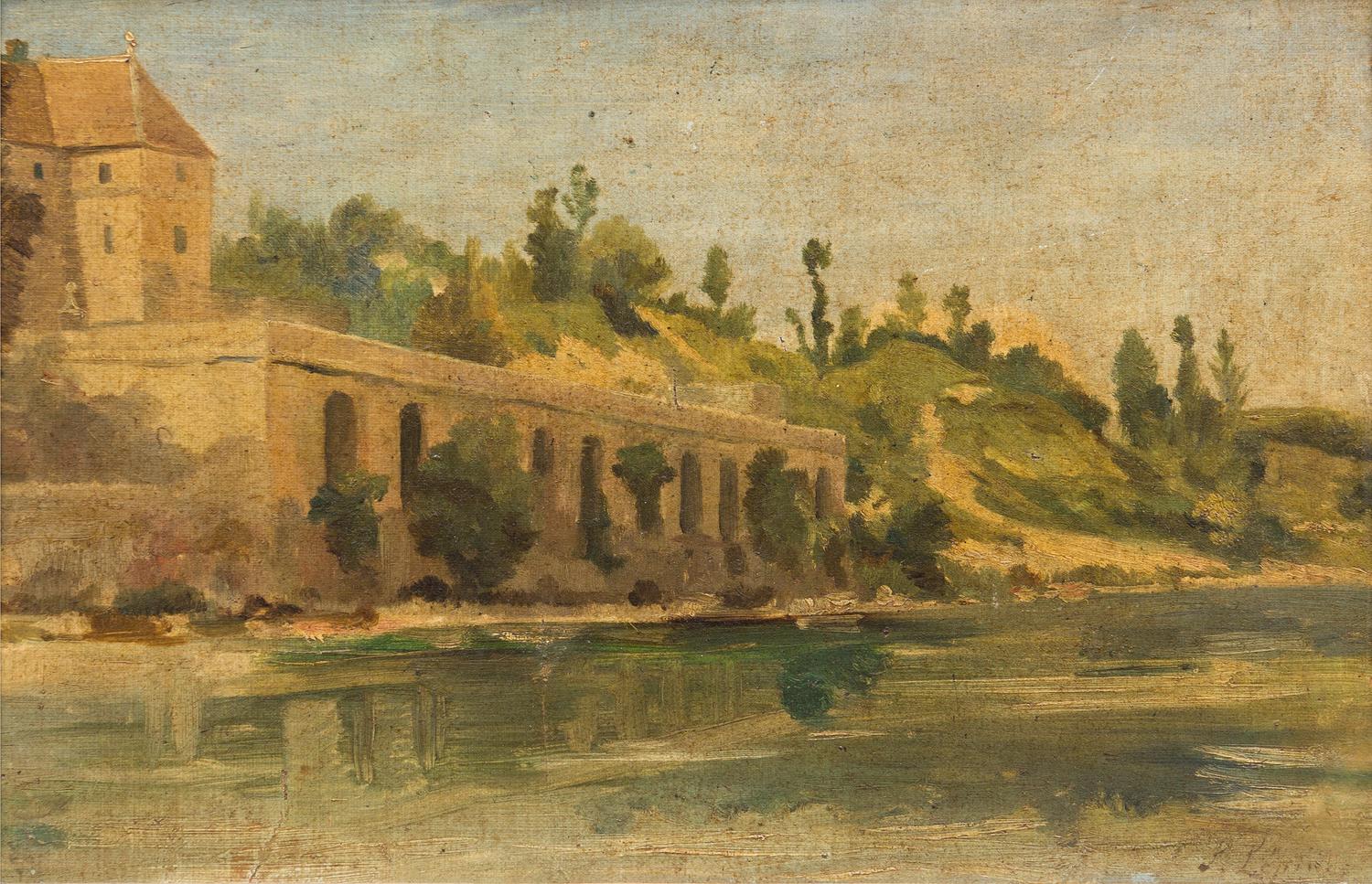 Stanislas Lepine, (French, 1835-1892), River Landscape
