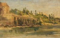 Stanislas Lepine, (French, 1835-1892), River Landscape