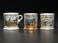 Three Carpentry Related Occupational Shaving Mugs