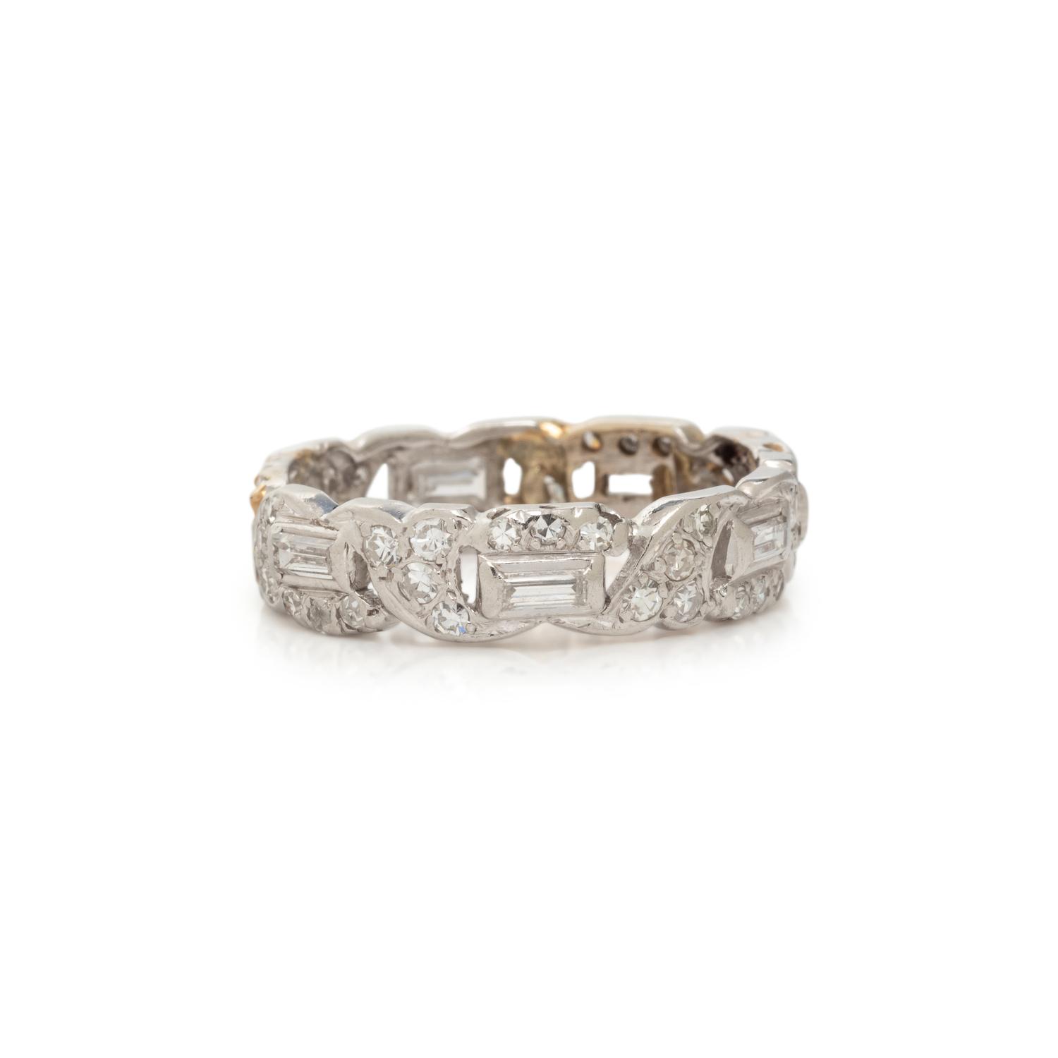PLATINUM AND DIAMOND WEDDING BAND