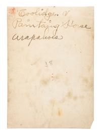 [NATIVE AMERICANS]. Cabinet card of Black Coal, Coolidge, and Painting Horse, Arapaho.