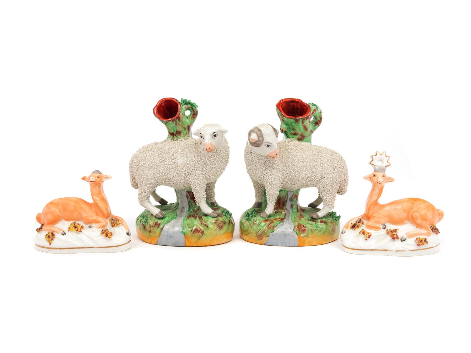 A Group of Four Staffordshire Figures
