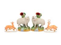A Group of Four Staffordshire Figures