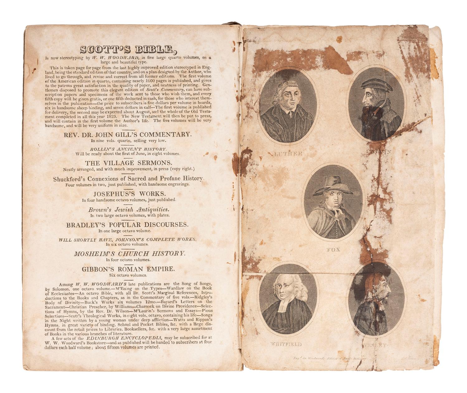 [FLAGS]. 5-star American flag found inside Theological Dictionary, possibly a "bible flag."