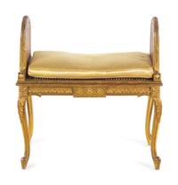 A Louis XV Style Giltwood Bench