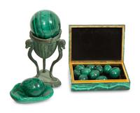 A Collection of Malachite Objets