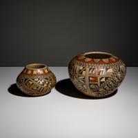 Rondina Huma (Hopi, b. 1947) — Polychrome Pottery Jars