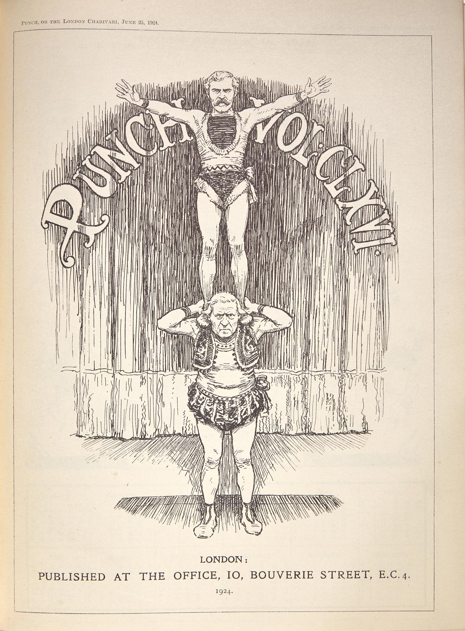 [CHILDREN'S BOOKS]. MILNE, Alan Alexander (1882-1956). "When We Were Very Young" in: Punch, or the London Charivari . Vol. CLXVI . London: Published at the Office, June 1924.